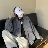 Corduroy Patch Jacket Men's Spring Loose Casual Top