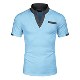 Polo Shirts Spring/Summer Polo Shirt Color Matching Men