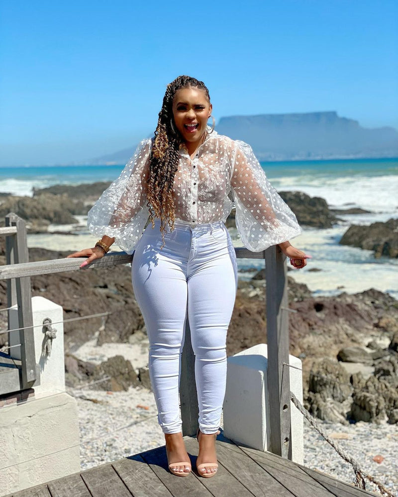 Women Plus Size Jeans High Waist Slim Denim Skinny Pants