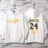 In Memory of Kobe Hoodie Kobe Black Mamba No. 24 Hooded Sweater Winter Fleece-Lined