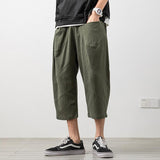 Linen Pants Straight Leg Pants Drawstring Lightweight Elastic Beach Pants Summer Solid Color Breathable Linen Loose Casual Pants
