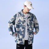 Men's Spring Denim Jacket Men's Loose Plus Size Top Casual Men Denim Jacket
