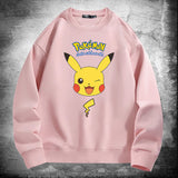 Men and Women Pokemon Pikachu Hoodie Pickup Its Crew Neck Pullover Sweatshirt
