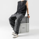 Men Cargo Pants Men's Pocket Jeans Spring Trousers