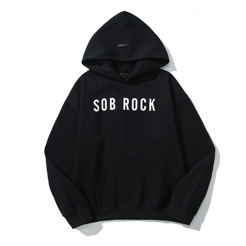 Fog Sob Rock Hoodie Autumn and Winter Loose Hooded Sweater Loose Cover