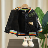 Toddler Boys Jackets Boy's Leather Jacket Coat Spring and Autumn Children