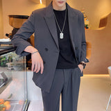 Double Brewed Seersucker Suit Leisure Suits for Men