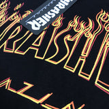 Thrasher T Shirt Flame Print round Neck Couple Style