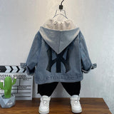 Toddler Boys Jackets Boys' Denim Jacket Autumn Hooded Jacket