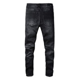 Amiri Trousers New US Amiri Leisure Washed-out Splash-Ink Painted Slim Jeans