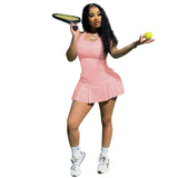 Casual Sports Style Vest Culottes Dress