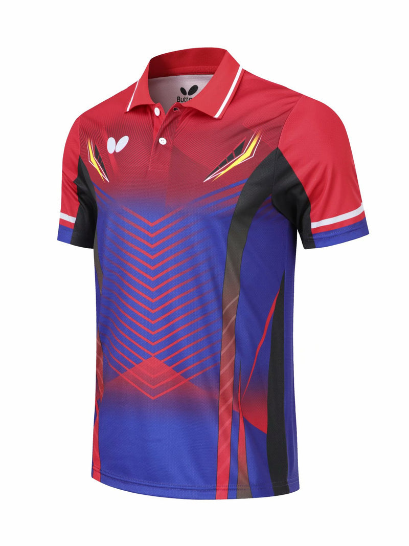 Cricket T Shirt Table Tennis Wear Men's and Women's Tops Quick-Drying Lapel T-shirt Ball Uniform