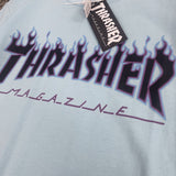 Thrasher T Shirt Niche T-shirt Couple Skateboard Flame T-shirt Summer