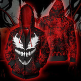 Carnage Hoodie Printed Pullover Zipper