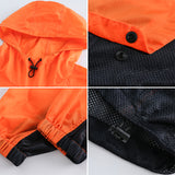 Men Sun Protection Clothing Summer Color Contrast Patchwork Loose Casual Light Thin Coat