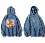 Tom and Jerry Hoodie Winter Clothing Autumn Hooded Sweater Autumn and Winter