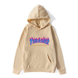 Drippy Hoodies Autumn and Winter Blue Flame Men's Pullover Hoody
