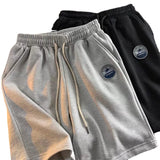 Summer Men Shorts Retro Simple Solid Color Sports Shorts