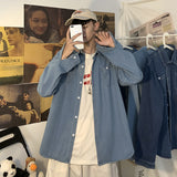 Denim Shirts Men's Long-Sleeved Casual Shirt Autumn Coat
