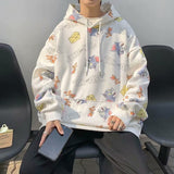 Tom and Jerry Hoodie Trend Cartoon Trendy Brand Autumn Vintage Print Men's Hooded Loose
