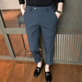 Men Trousers Men's Casual Cropped Pants