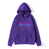 Drippy Hoodies Autumn and Winter Blue Flame Men's Pullover Hoody