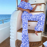 Women Pants Sui Spring Summer Women's Wear Printing Suit