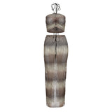 Women Top & Skirt 2 Piece Set Sexy Vest Slim Fit Sheath Skirt Suit