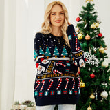 Black Christmas Sweater Christmas Tree Sweater Ice Man Thick Sweater