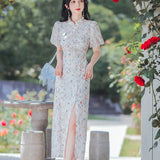 Women's Cottagecore Dress Floral Dress Summer Retro Gentle