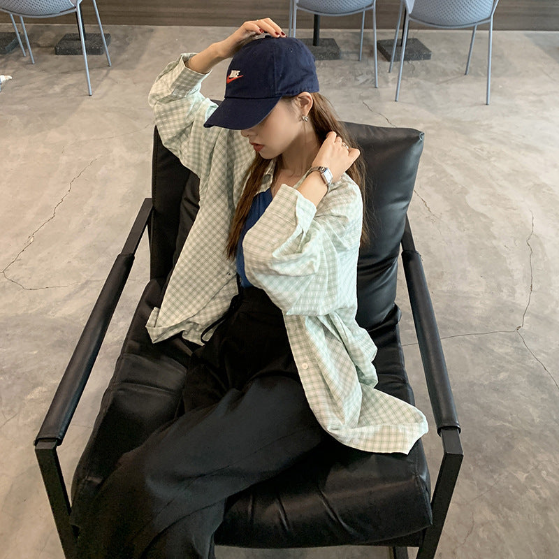 Beth Dutton Outfits Retro Plaid Long Sleeve Shirt Women's Loose Casual Shirt Coat