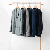 Men Linen Suits Autumn Linen Suit Baggy Coat
