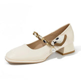 Nude Chunky Heel