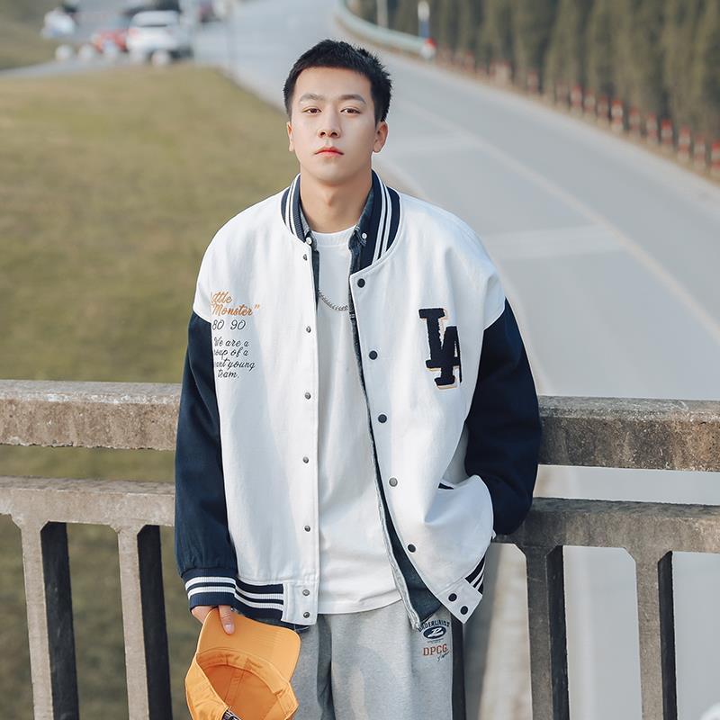 Dodgers Letter Jacket Outfit Senior Jackets Varsity Baseball College Coat Spring and Autumn Letters Embroidered Baseball Uniform Coat