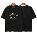 Fog T Shirt Baseball Trendy Loose Short Sleeve Tshirt Fear Of God