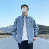Denim Shirts Denim Long-Sleeved Shirt Men's Loose Spring Autumn Wear Casual Jacket