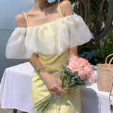 Fairy Dress French Fairy off-Shoulder Sexy Strap Dress Clothes Petite Short Dress Women