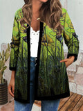 Beth Dutton Outfits Women's Autumn and Winter Personalized Printed Cardigan Casual Jacket