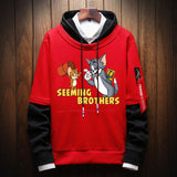 Tom and Jerry Hoodie Sweater for Male and Female Students Spring and Autumn Bottoming Shirt