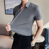 Men Shirts Stretch Business Short Sleeve Shirt