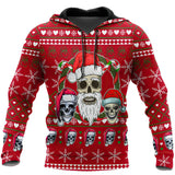 Black Christmas Sweater Christmas 3D Skull Print Hoodie