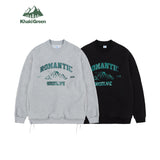 Diana Harvard Sweatshirt Polar Fleece Snow Mountain Letter Chameleon Printed Sweater