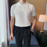 Men Short Sleeve T-shirt Breathable Lapels T-shirt