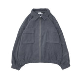 Corduroy Patch Jacket Autumn Workwear Jacket Men's Loose Casual