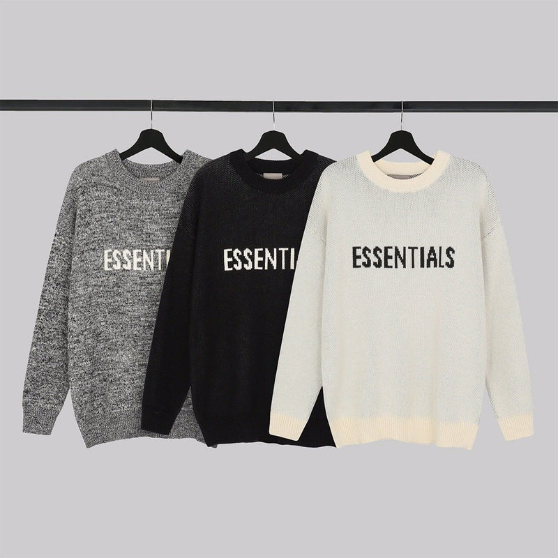 Fog Essentials Sweatshirt Fear Of God Fog Essentials Sweatshirt Letter Pullover Knitwear Sweater High Street Men and Women Sweater