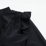 Burkini Swimwear Muslim Fashion Outfits Plus Size Long Sleeve Trousers Black Slimming Women's Swimwear