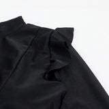 Burkini Swimwear Muslim Fashion Outfits Plus Size Long Sleeve Trousers Black Slimming Women's Swimwear