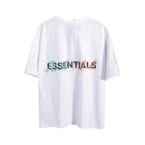 Fog T Shirt Summer SplashInk Letter Short Sleeve Women High Street Fashion Brand DropShoulder Tshirt Men Fear Of God