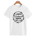 Beth Dutton Outfits Sorta Sweet Sorta Beth Dutton round Neck Casual Short Sleeve Loose plus Size Fashion T-shirt