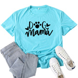 Boy Mama T Shirts Dog Mama Letter Print T-shirt